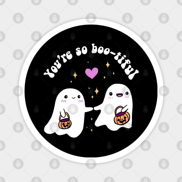 You are so boo-tiful a cute ghost couple for halloween Magnet by Yarafantasyart